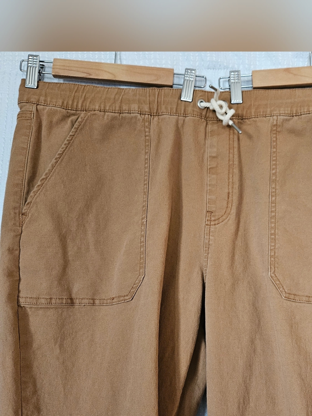 Drawstring Chinos in Tan - Picture 2 of 9